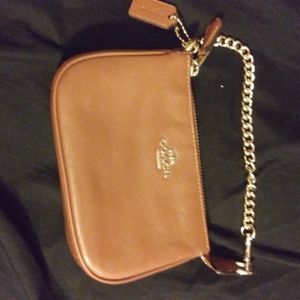 Brown Coach wristlet